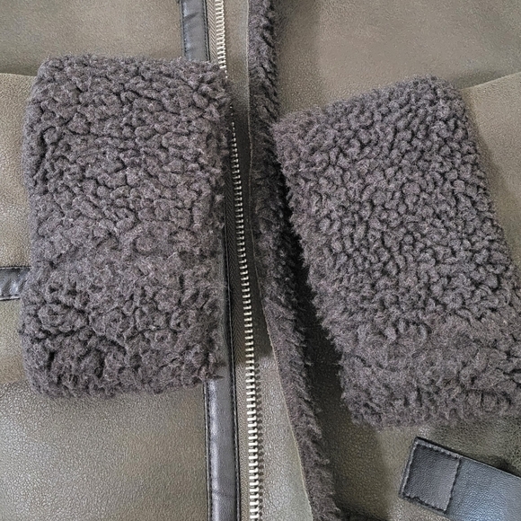 ZARA Women's Aviator-Style Double Faced Jacket Green Size Medium - Picture 7 of 8